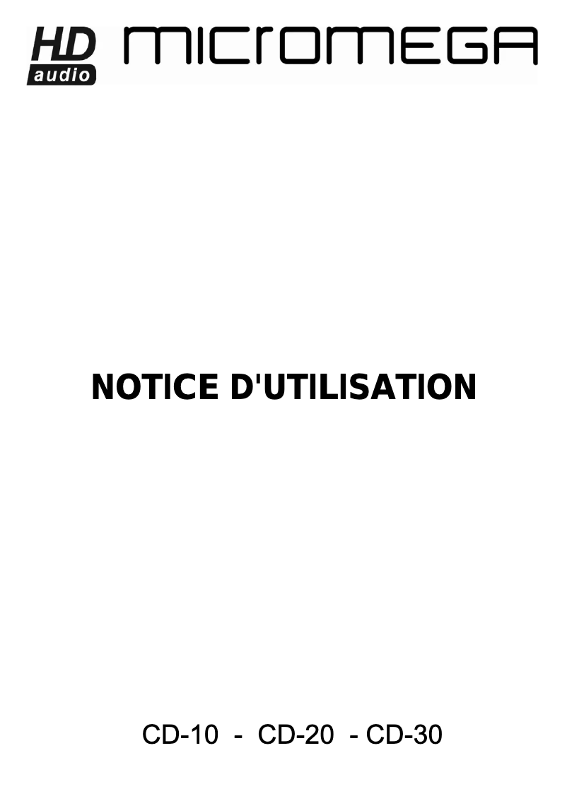 First page image of the manual for CD 10