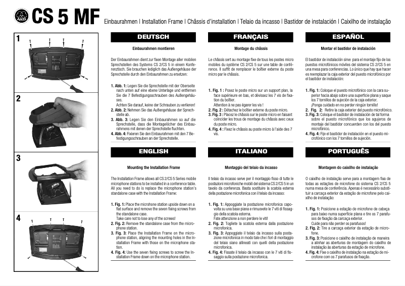 First page image of the manual for CS 5 MF