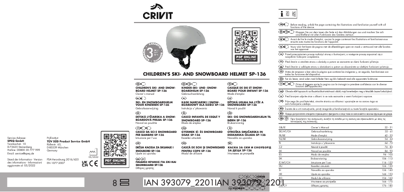 First page image of the manual for IAN 290879