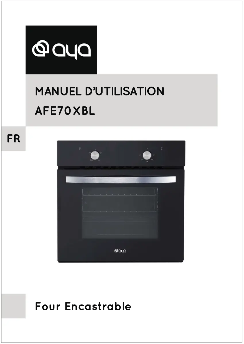 First page image of the manual for AFE70XBL