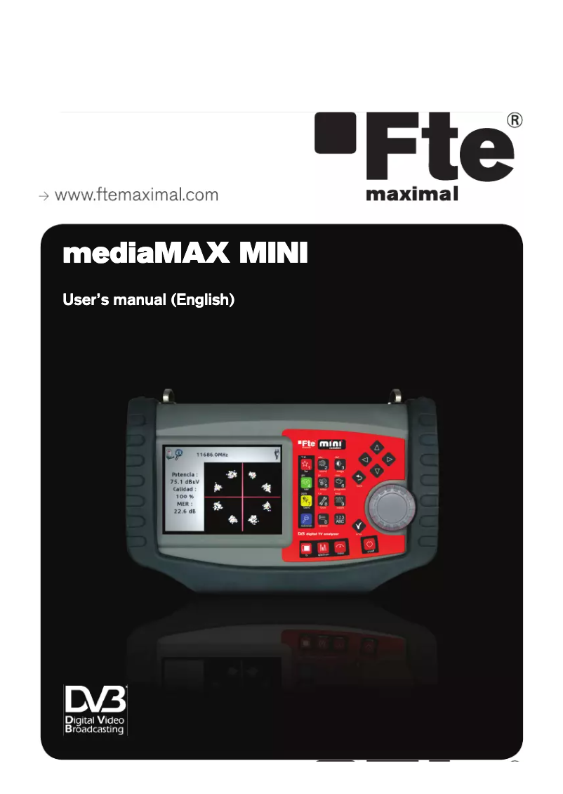 Page 1 of the manual User Manual Fte maximal MEDIAMAX MINI S2T