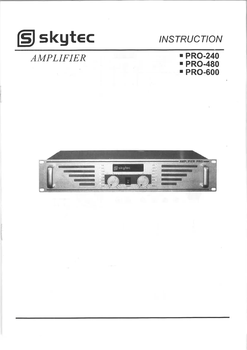 Page 1 of the manual User Manual Skytec PRO-240
