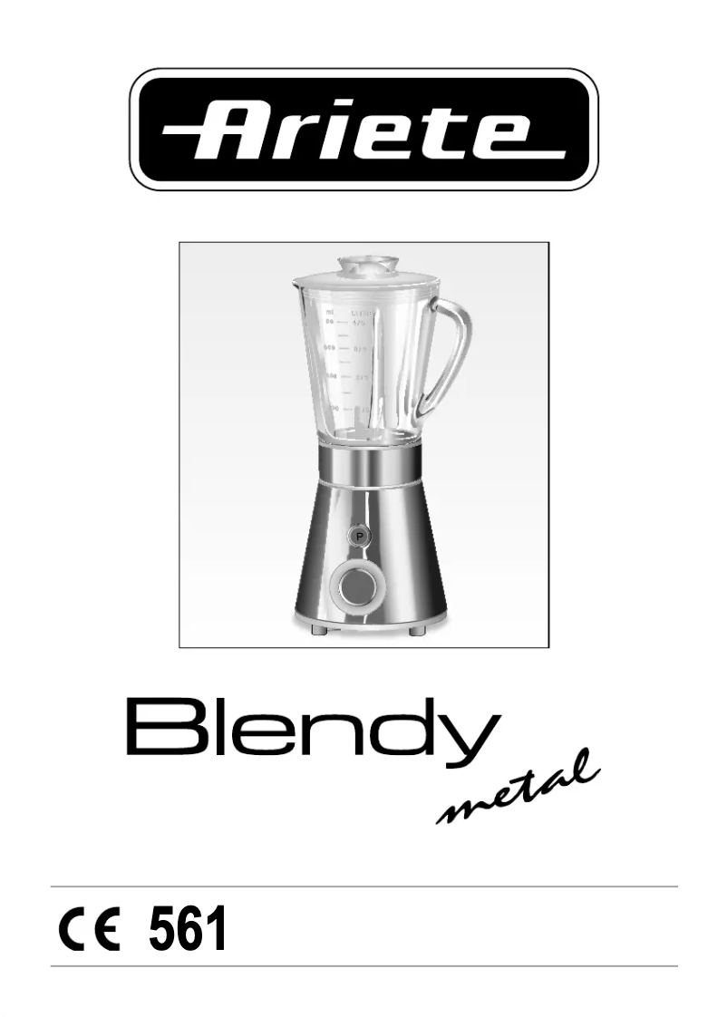 Page 1 of the manual User Manual Ariete Blendy Metal 561