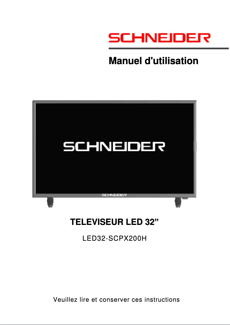 Page 1 of the manual User Manual Schneider LED32-SCPX200H