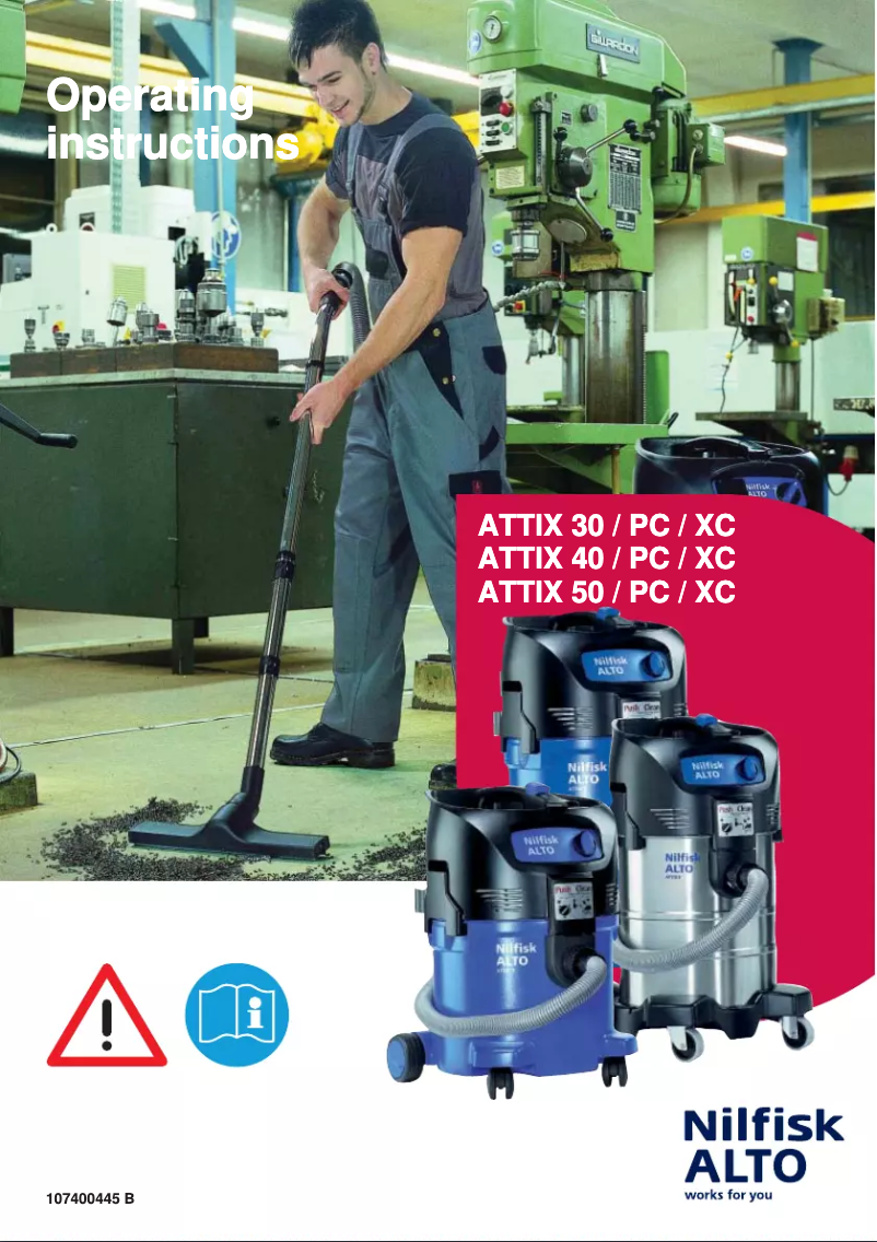 First page image of the manual for ATTIX 40-01 PC INOX