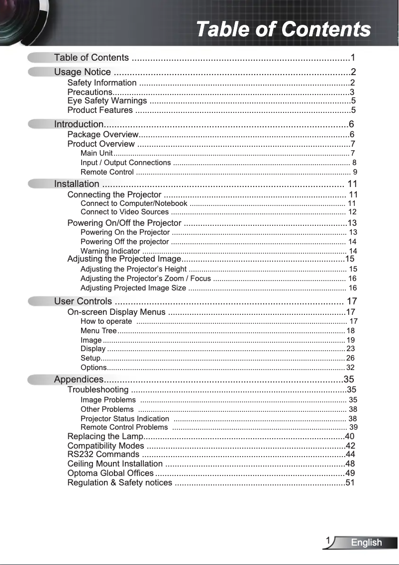 First page image of the manual for DS316L