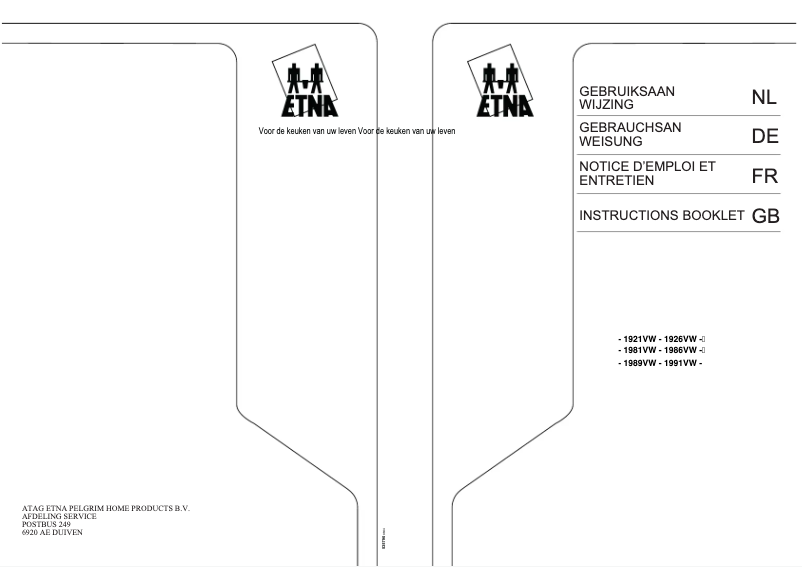 First page image of the manual for 1991VW