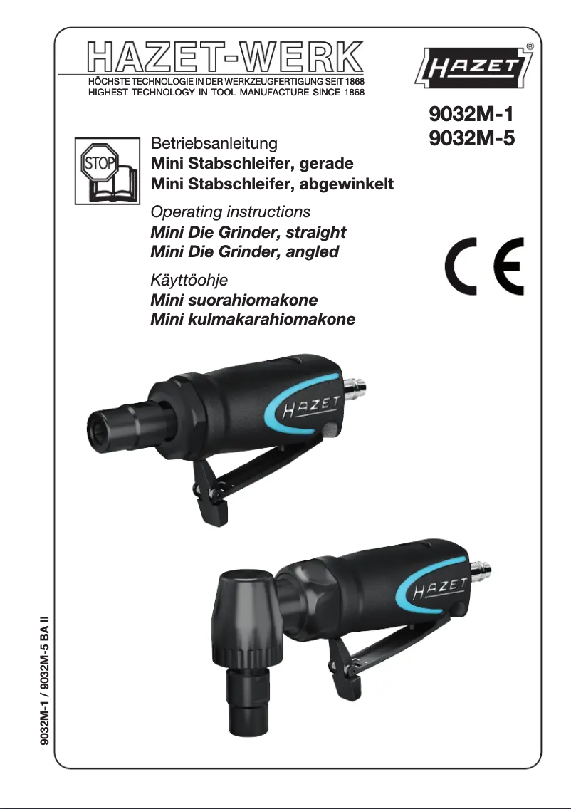 Page 1 of the manual User Manual Hazet 9032 M-1