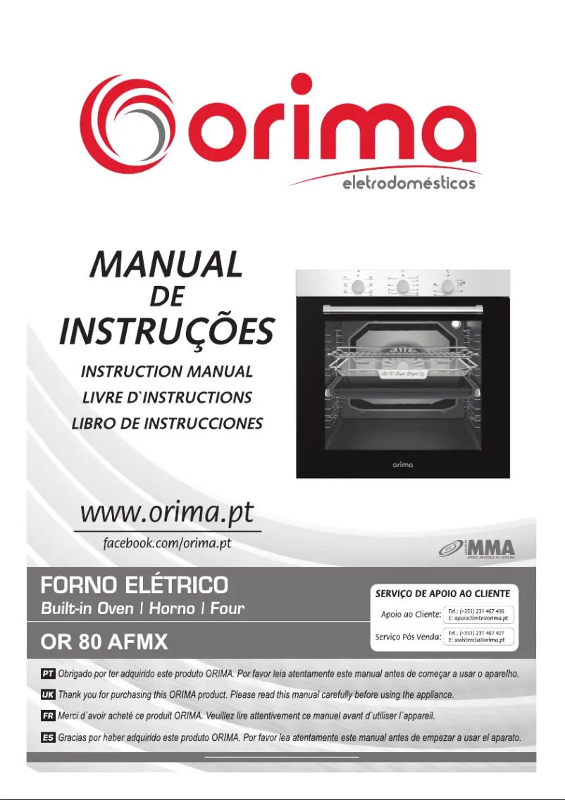 Page 1 of the manual User Manual Orima OR-80-AFMX