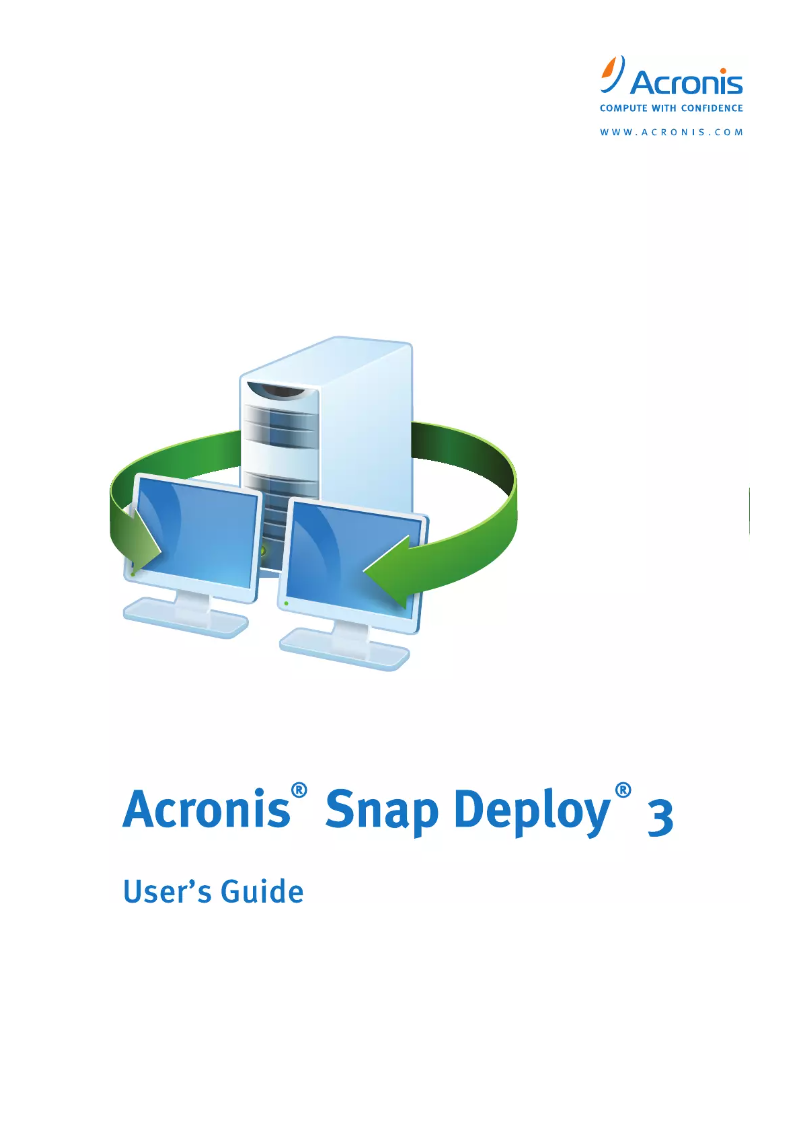 First page image of the manual for Snap Deploy 3 for PCs
