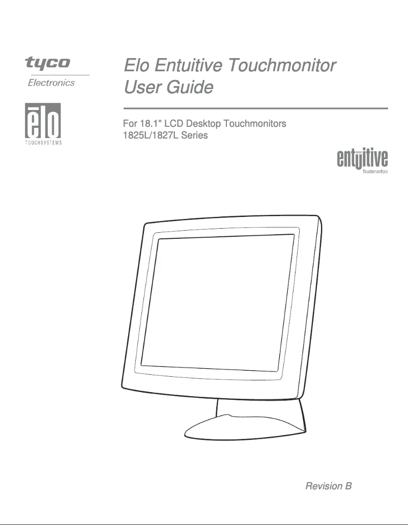 Page 1 of the manual User Manual Elo 1825L