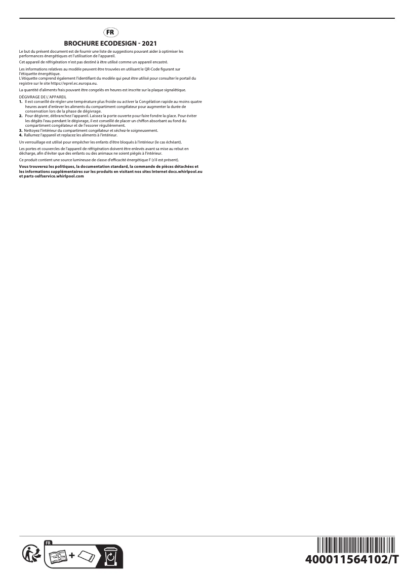 First page image of the manual for WHM 2110