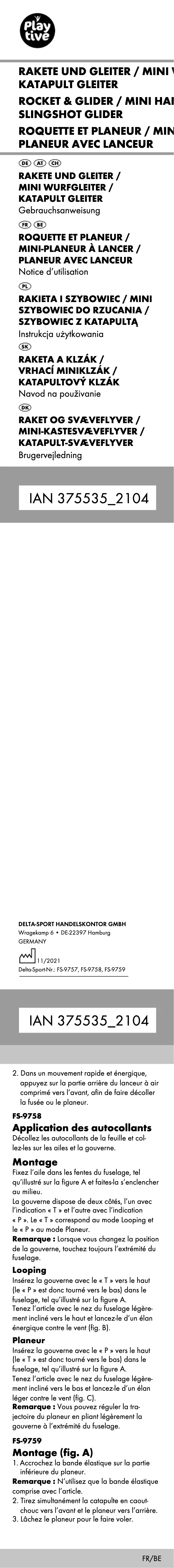 First page image of the manual for IAN 375535