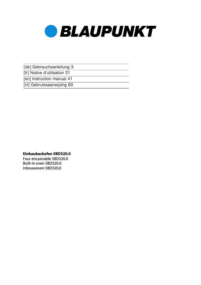 First page image of the manual for 5BD32050