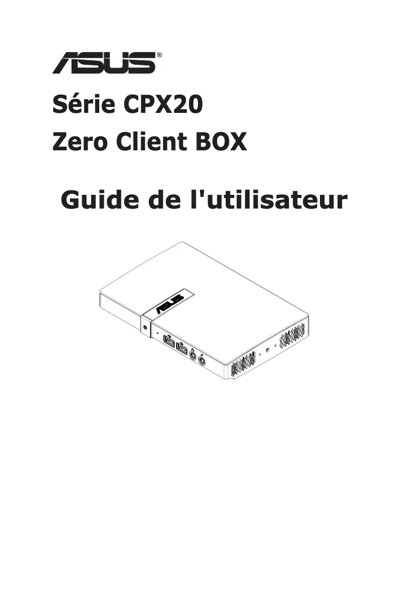 First page image of the manual for Zero Client Box CPX20