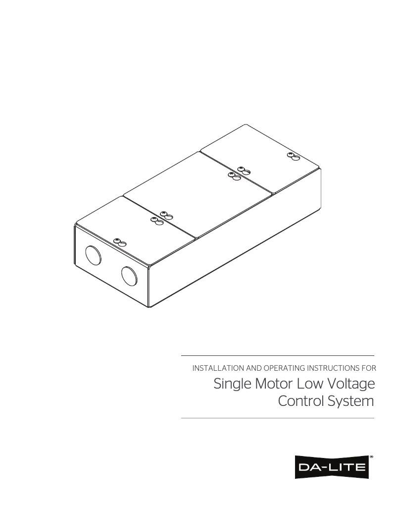 Page 1 of the manual User Manual Da-Lite 40973