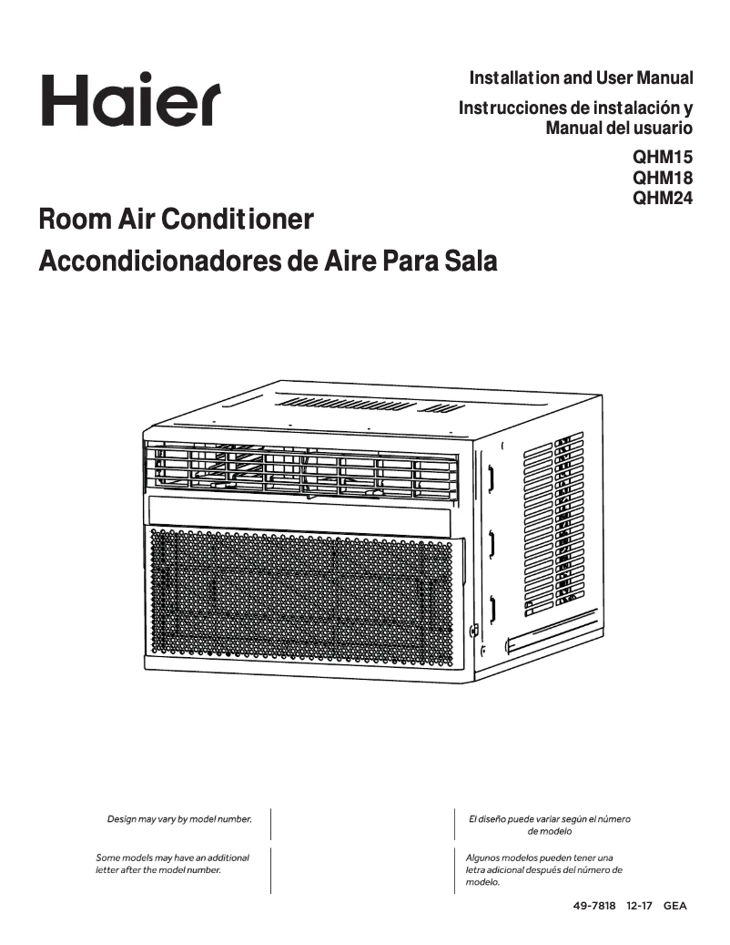 Page 1 of the manual Use and Maintenance Manual Haier QHM24