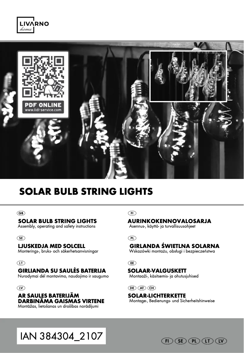 First page image of the manual for HG04704A