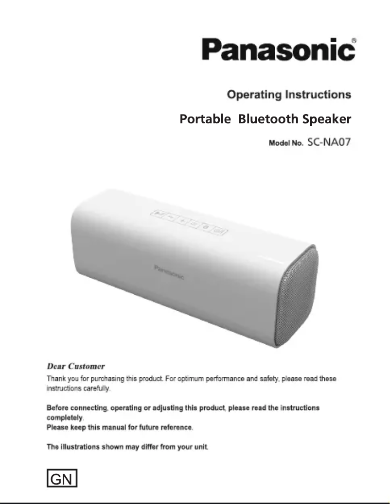 First page image of the manual for SC-NA07