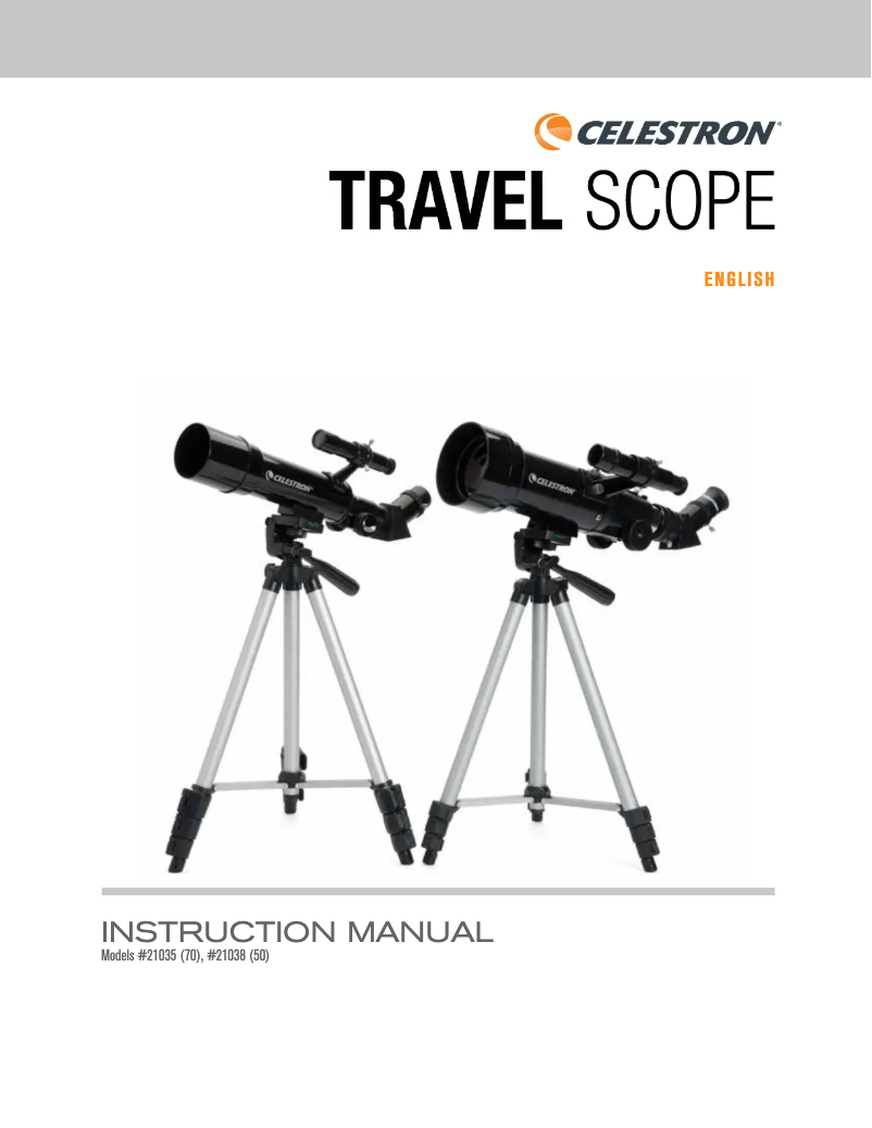 Image de la première page du manuel de l'appareil Travel Scope 50