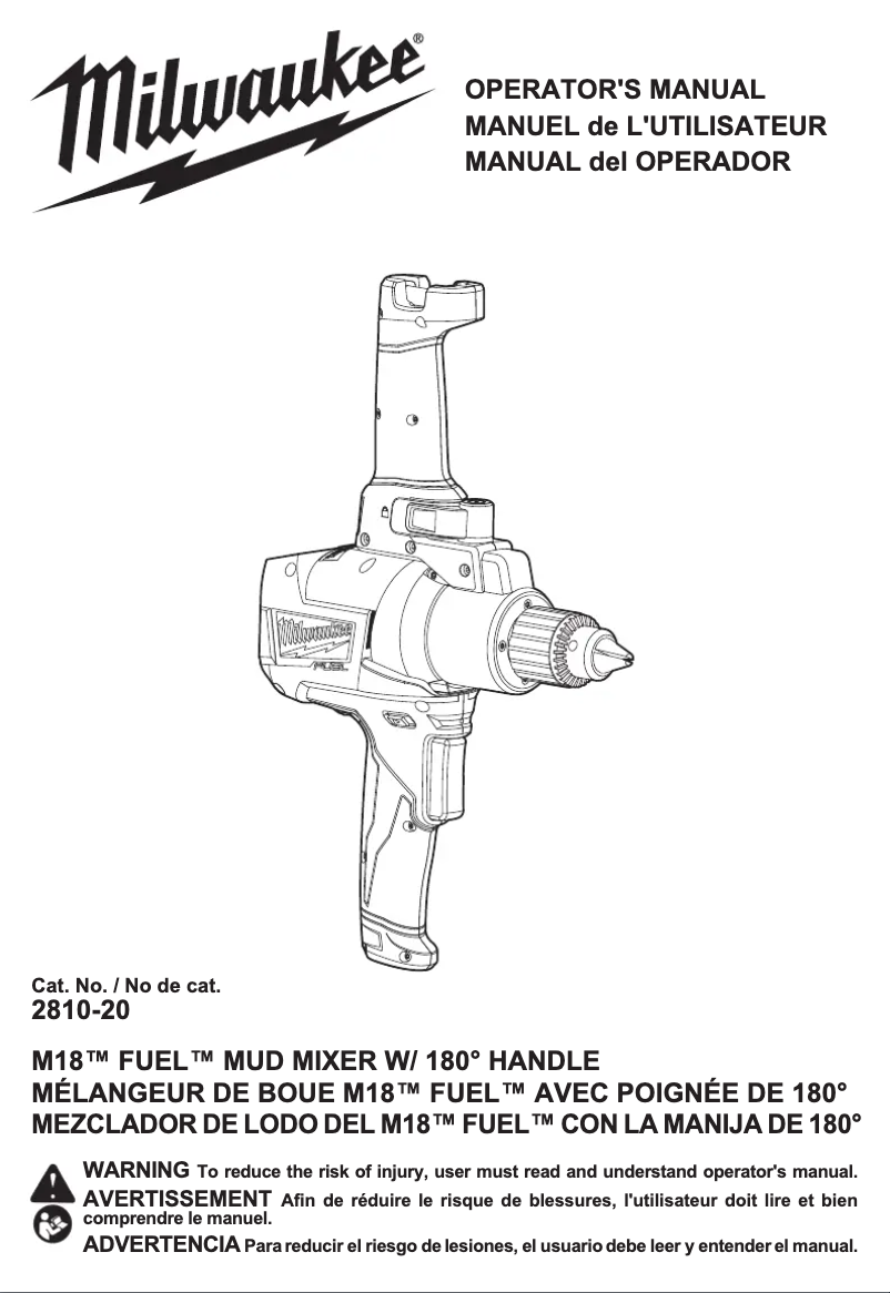 First page image of the manual for M18 Fuel 2810-22
