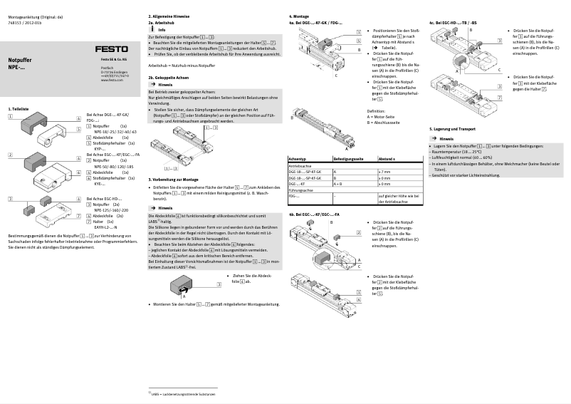 Page 1 of the manual User Manual Festo NPE-50