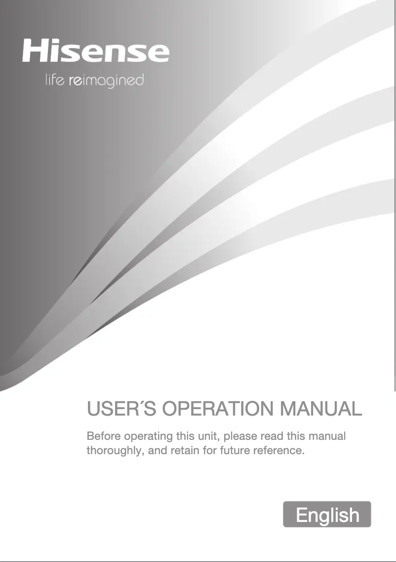 Page 1 of the manual User Manual Hisense WFGE901649VM