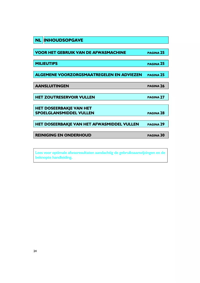 Page 1 of the manual User Manual Ignis ADL 934 S IX