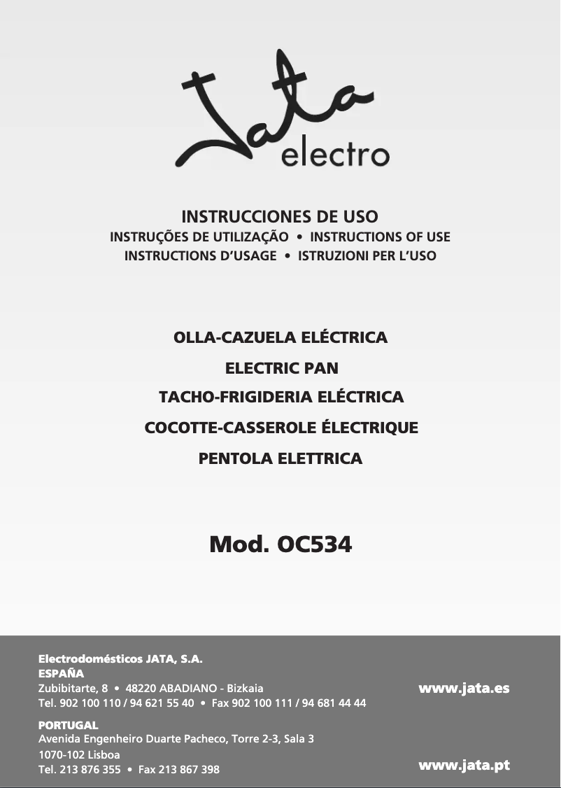 First page image of the manual for OC534