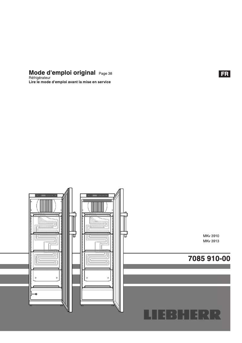 Page 1 of the manual User Manual Liebherr MKv 3913