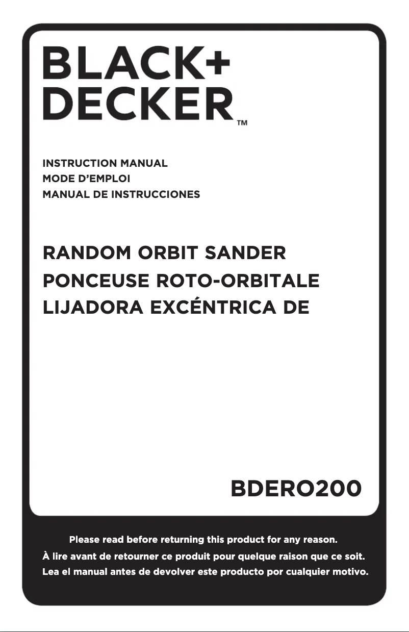 First page image of the manual for BDERO200