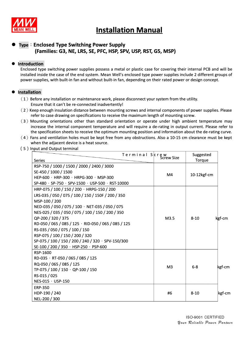 First page image of the manual for QP-150-3B