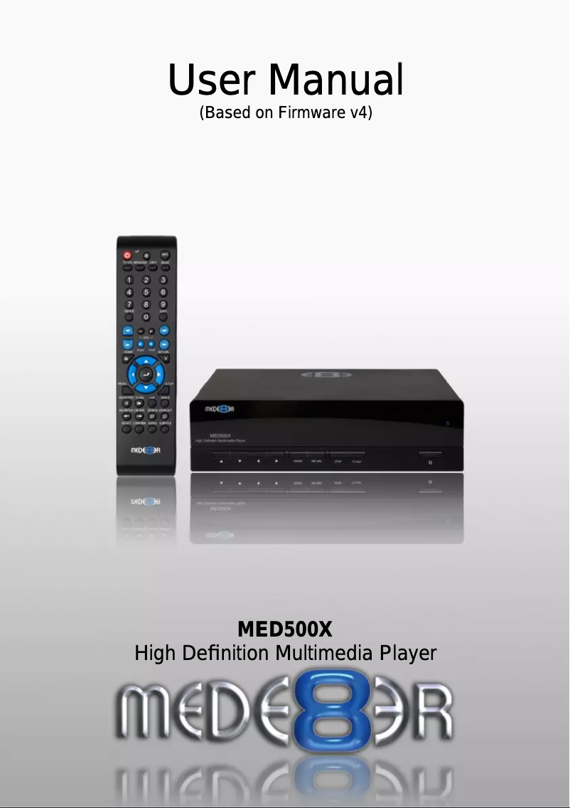 Page 1 of the manual User Manual Mede8er MED500X