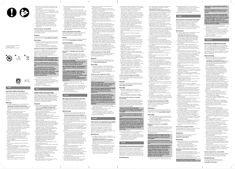 First page image of the manual for OneBlade Visage QP4530