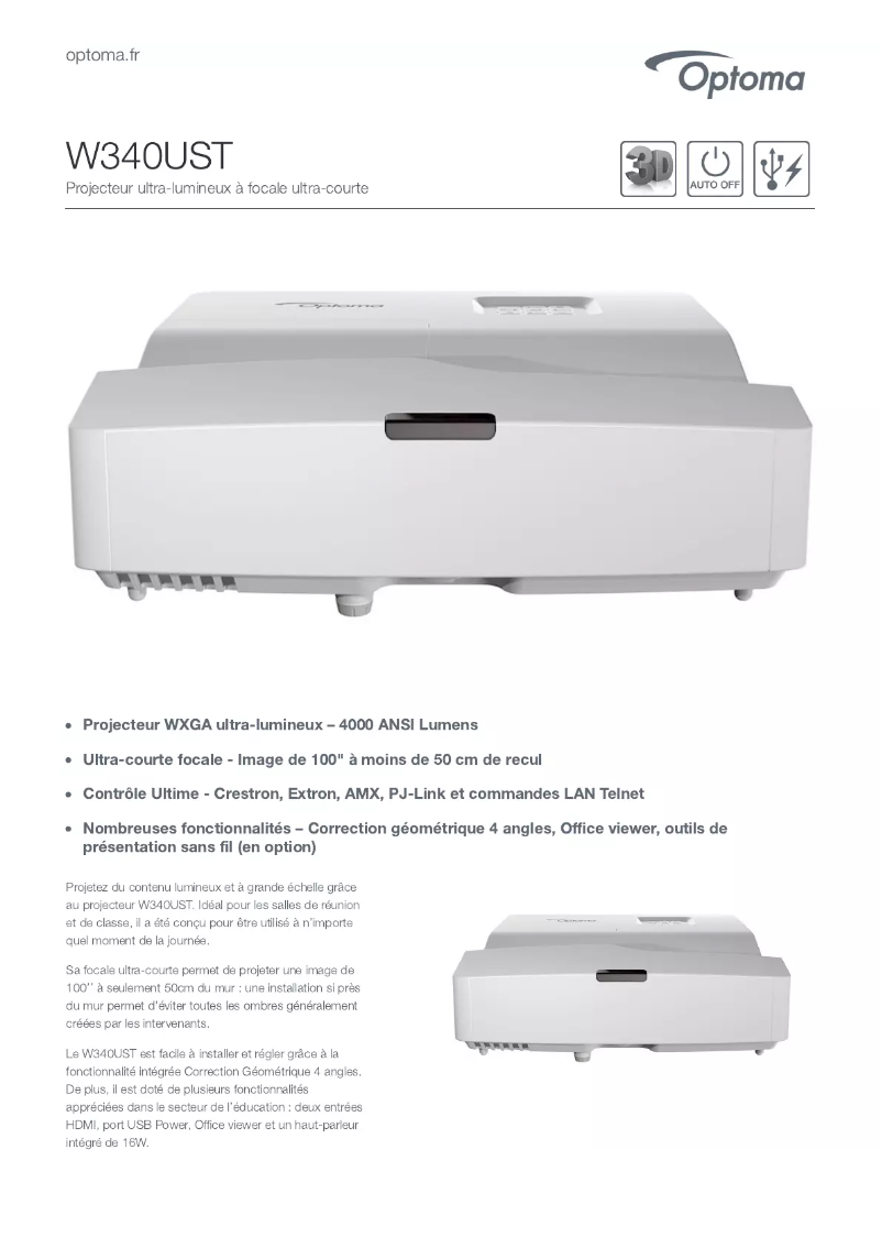 First page image of the manual for W340UST