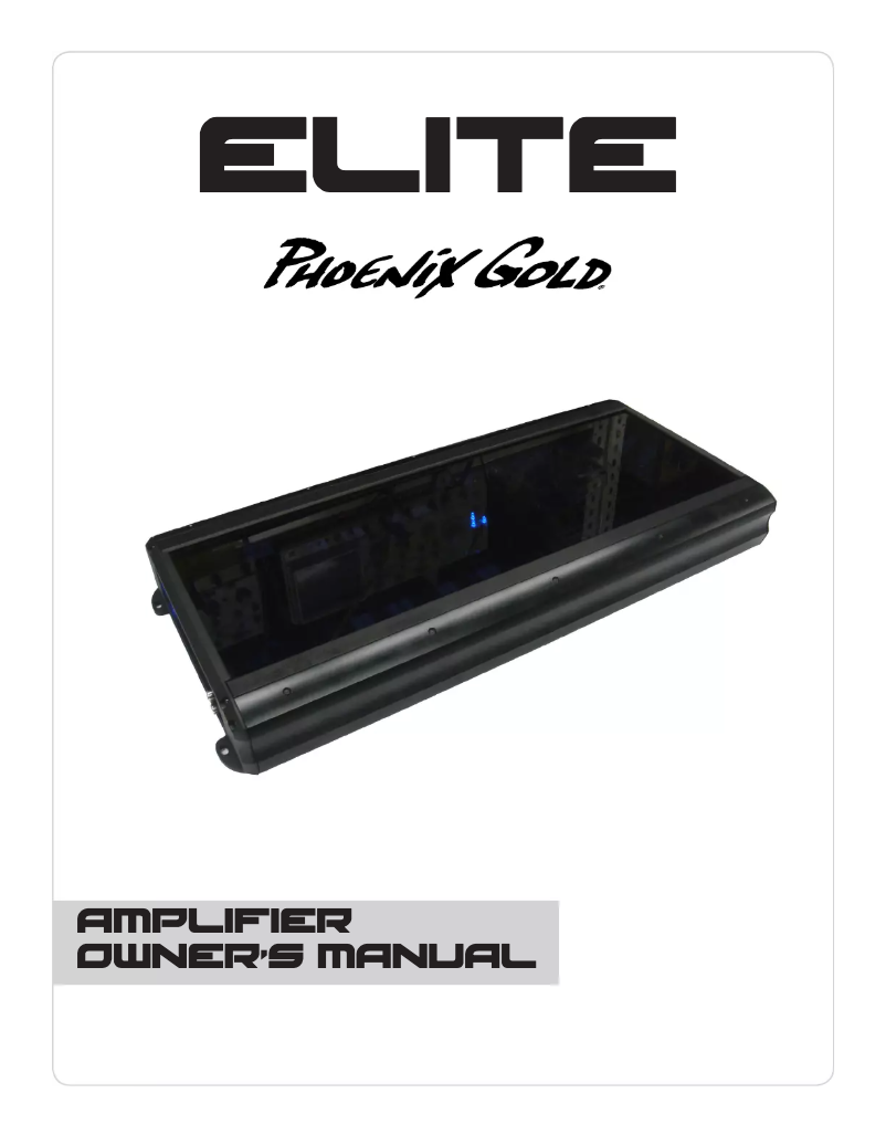 First page image of the manual for Elite