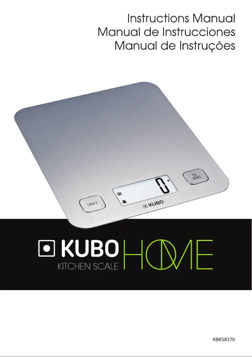 Page 1 of the manual User Manual Kubo KBKS8370