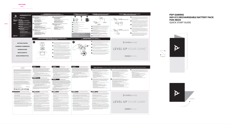 Page 1 of the manual User Manual PDP Rechargeable Battery Pack