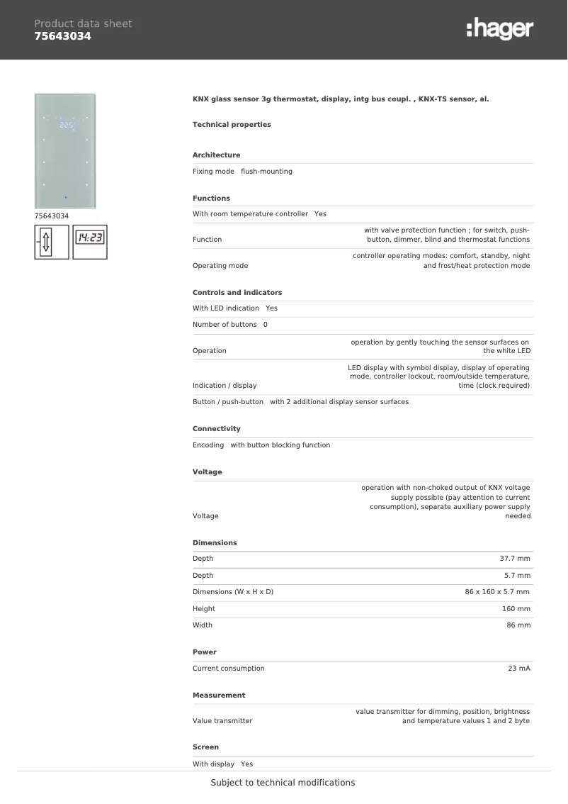 First page image of the manual for 75643034