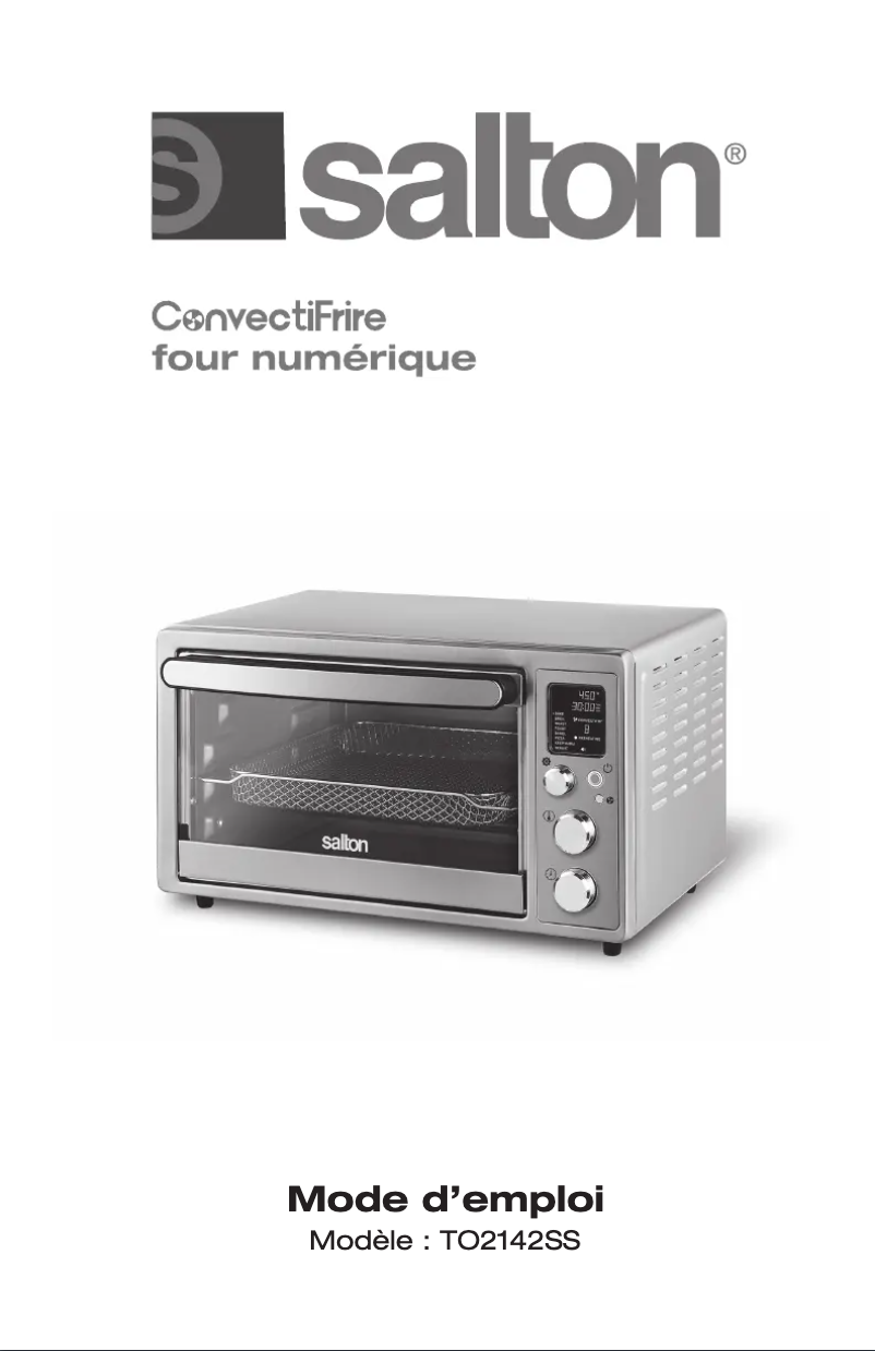 First page image of the manual for TO2142SS