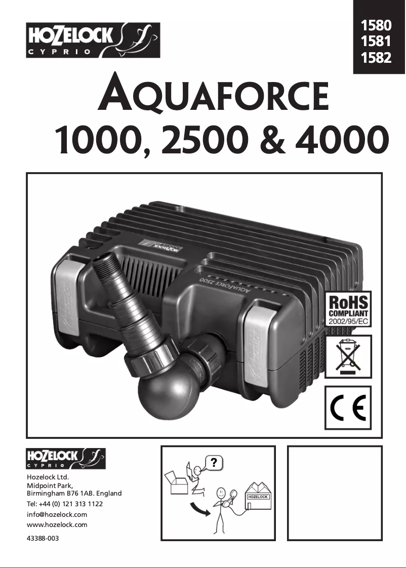 Image de la première page du manuel de l'appareil Aquaforce 1000