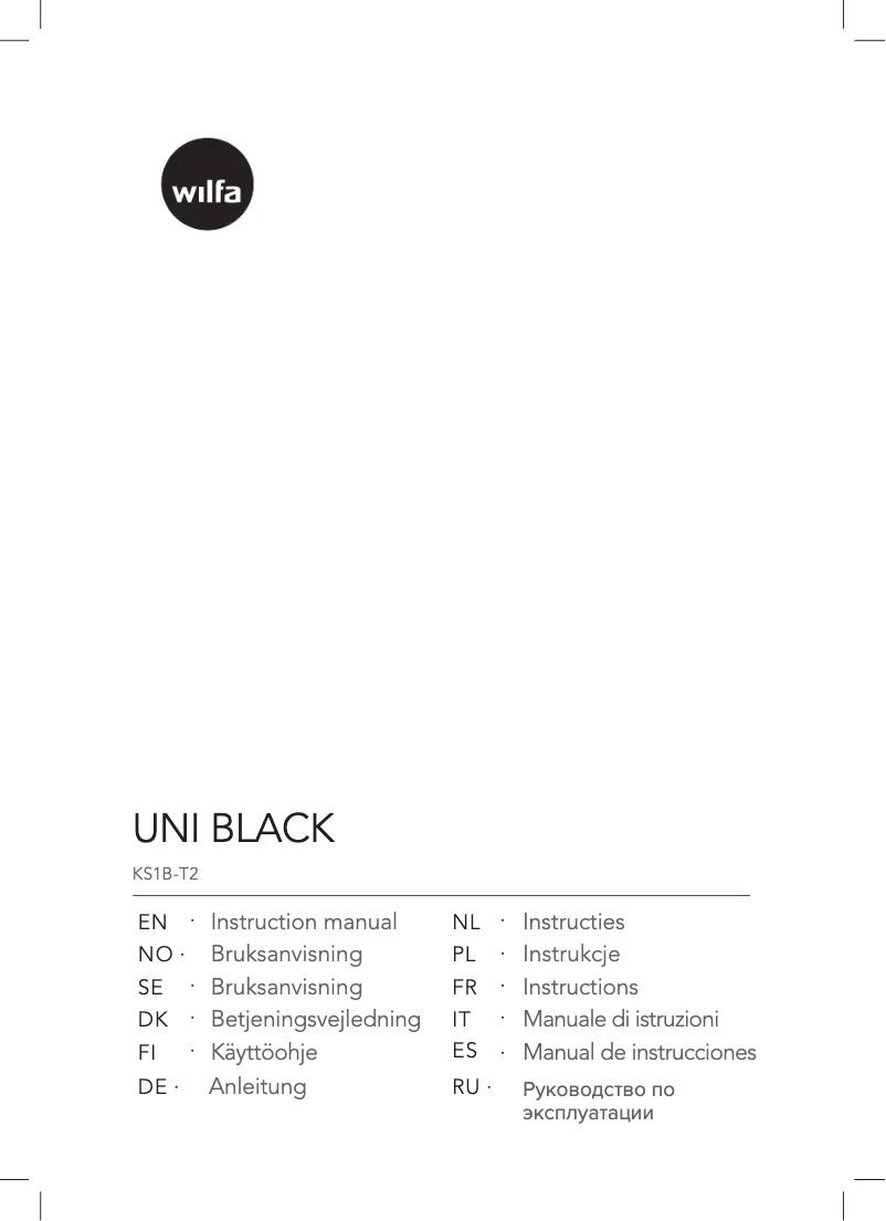 First page image of the manual for Uni KS1B-T2