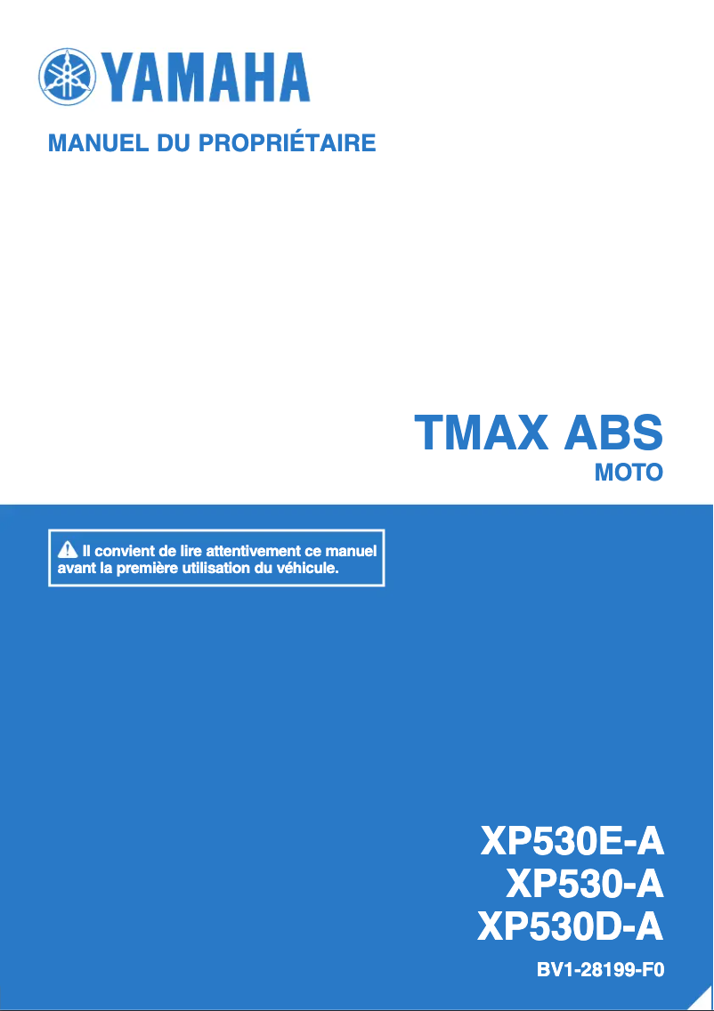 First page image of the manual for TMAX (2017)