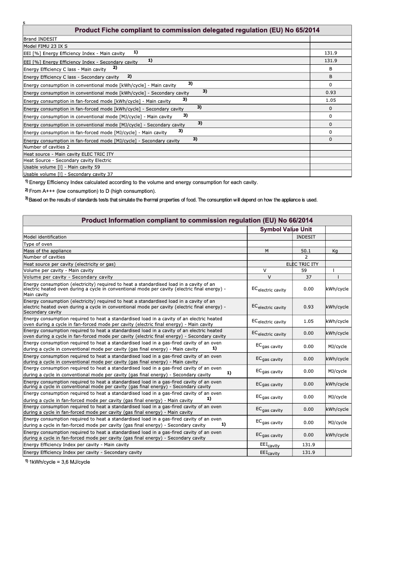 First page image of the manual for FIMU 23 IX S