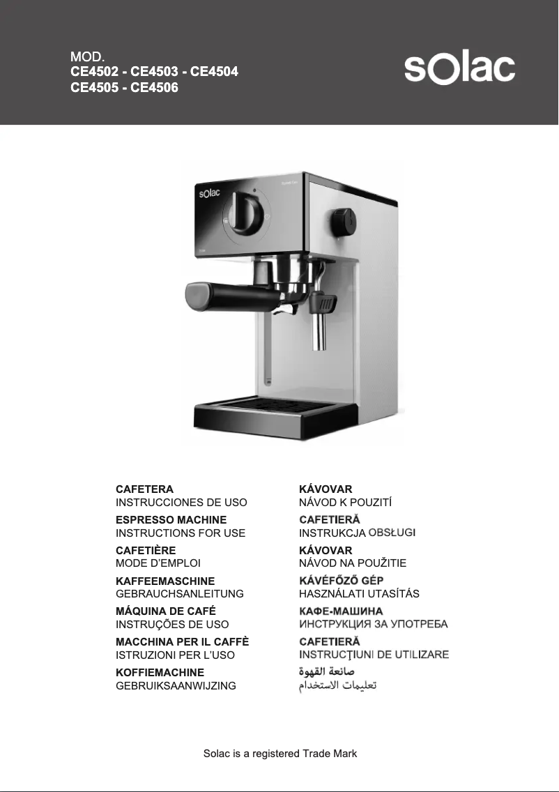First page image of the manual for Squissita Easy CE4503