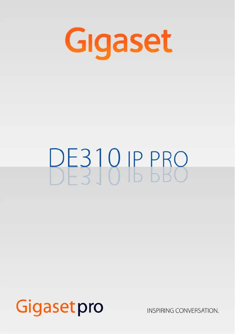 First page image of the manual for DE310 IP PRO