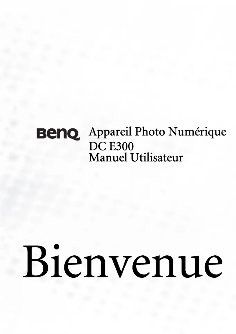 Image de la première page du manuel de l'appareil DC E300