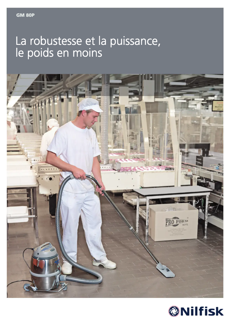 Page 1 of the manual Brochure Nilfisk GM80