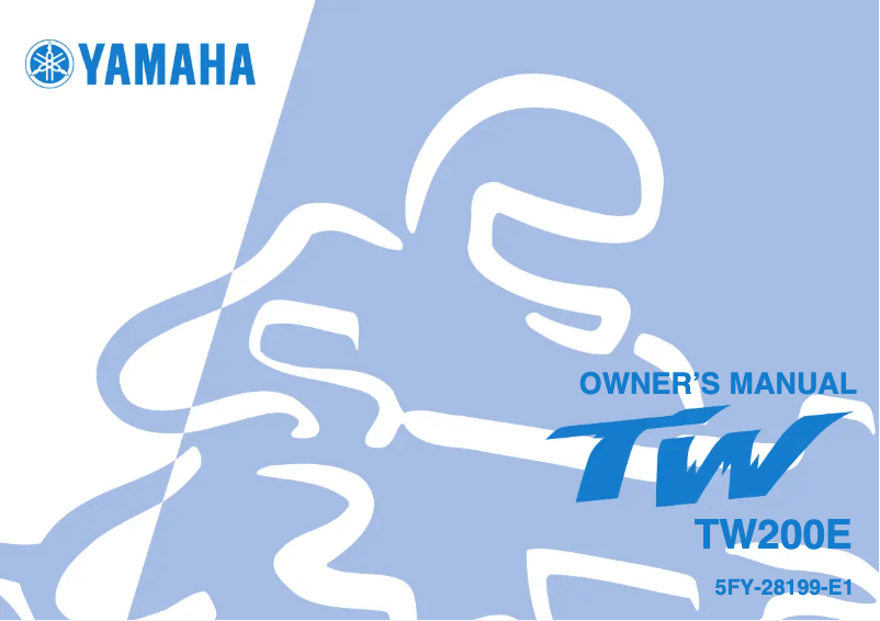 First page image of the manual for TW200E