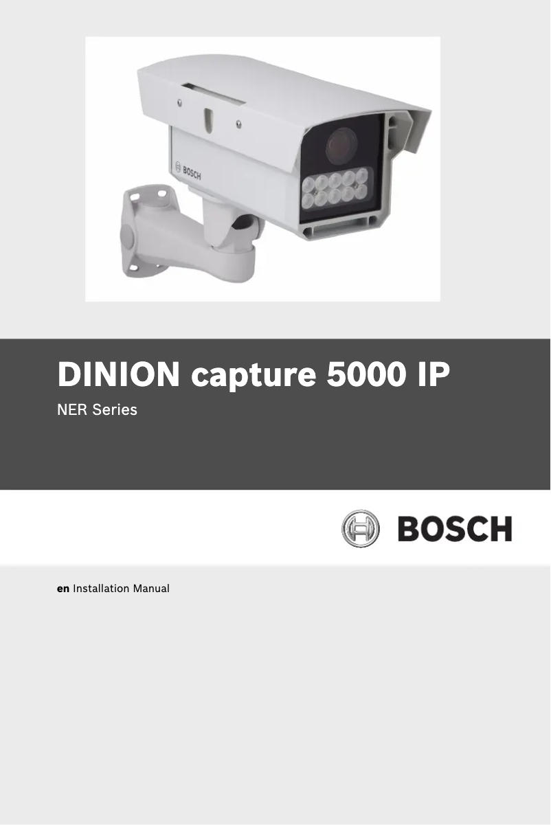Page 1 of the manual User Manual Bosch Dinion capture NER-L2R3